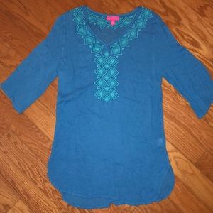 Lilly Pulitzer Blue Tunic Size Medium